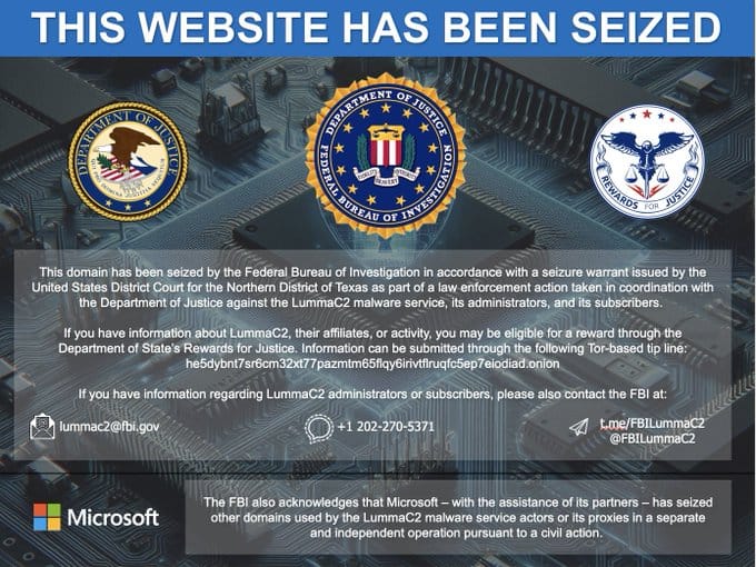 Justice Department Disrupts Major Malware Operation: The LummaC2 Takedown